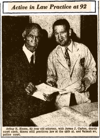 Portrait of Arthur H. Simms in Chicago Tribune, August 8, 1948, link