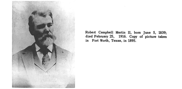 Portrait of Robert Campbell, Martin, Jr., 1895 in Fort Worth, from martin1965, p. 21