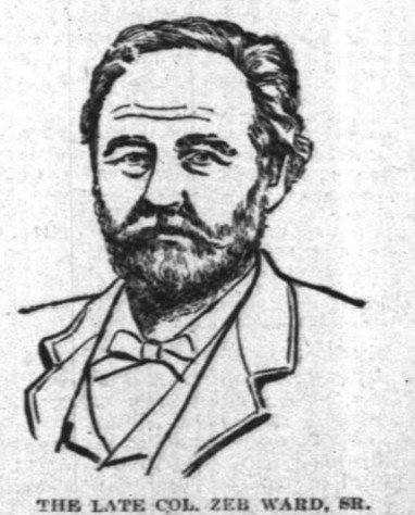 Sketch of Zebulon Ward from Louisville Courier-Journal, January 2, 1895, p. 7, available on Newspapers.com.